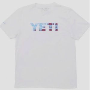 Yeti White logo tee